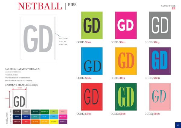 Netball Bibs