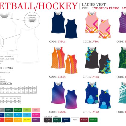 Netball/Hockey Ladies Vest