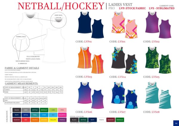 Netball/Hockey Ladies Vest