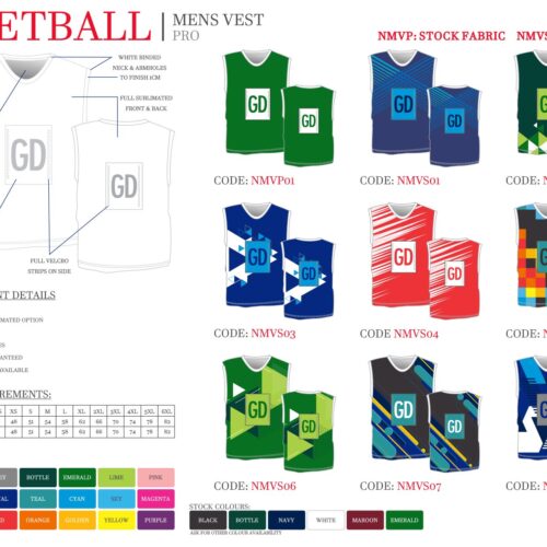 Netball Mens Vest Pro