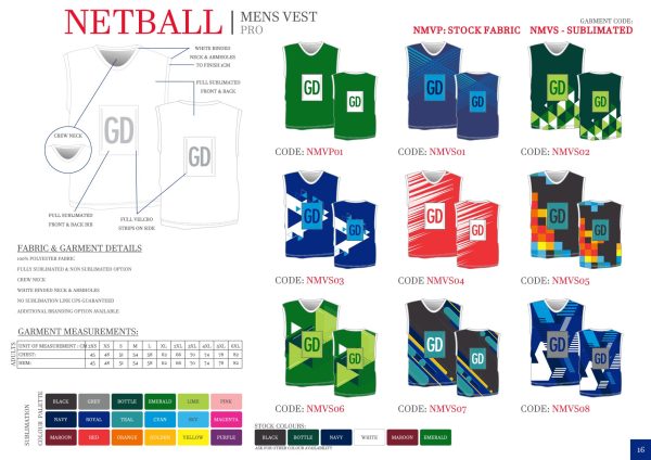 Netball Mens Vest Pro