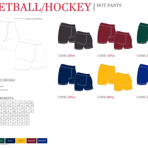 Netball/Hockey Hot Pants