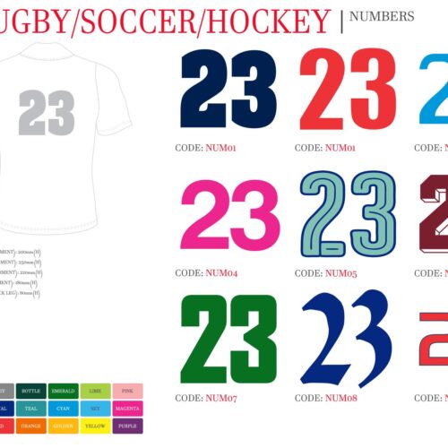 Rugby/Soccer/Hockey Numbers